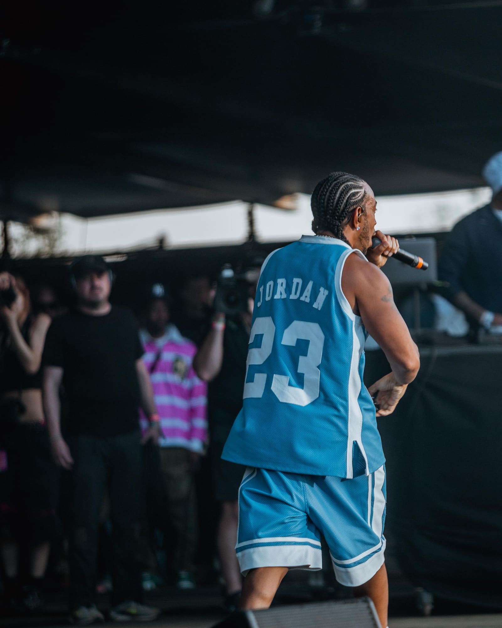 Ludacris on stage at Dreamville Festival, seen from behind, Raleigh, 2025